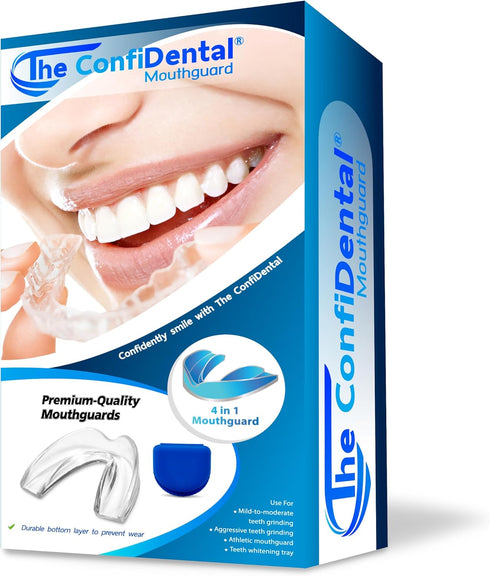 Pack of 3 Moldable Mouth Guards for Teeth Grinding | Includes 2 Regular and 1 Heavy Duty Guard for Bruxism