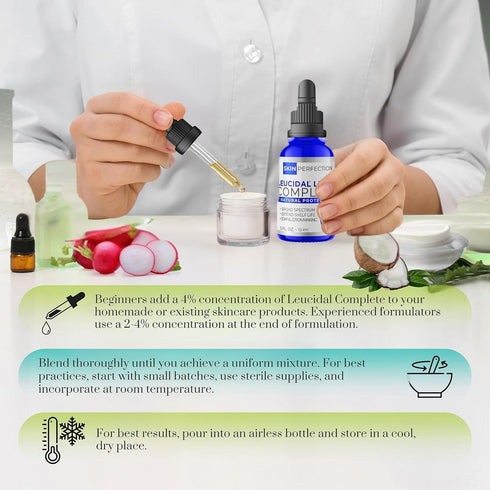 Skin Perfection Leucidal Liquid Complete, Alternative Preservative for Lotion Making, 0.5oz