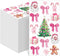 Janlaugh 100 Pcs Pink Christmas Elements Napkins 3 Ply Disposable Hand Towels for