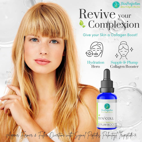 Skin Perfection Syn-Coll Tripeptide-5, Boost Collagen Hydrate, Anti-Aging DIY Skincare Lotion Serums Moisturizers