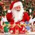 DLY 50 Pcs Christmas Candy Bags - Plastic Drawstring Gift Bags for Treats and Party Favors