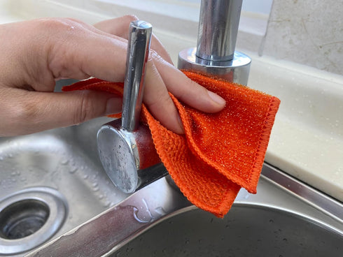 15 Pack Microfiber Scrub Dish Cleaning Cloths, Non-Scratch, Multi-use for Kitchen Household, Machine Washable