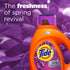 Tide Plus Febreze Freshness HE Turbo Clean Liquid Laundry Detergent, Spring & Renewal Scent, 105 fl oz, 74 Loads