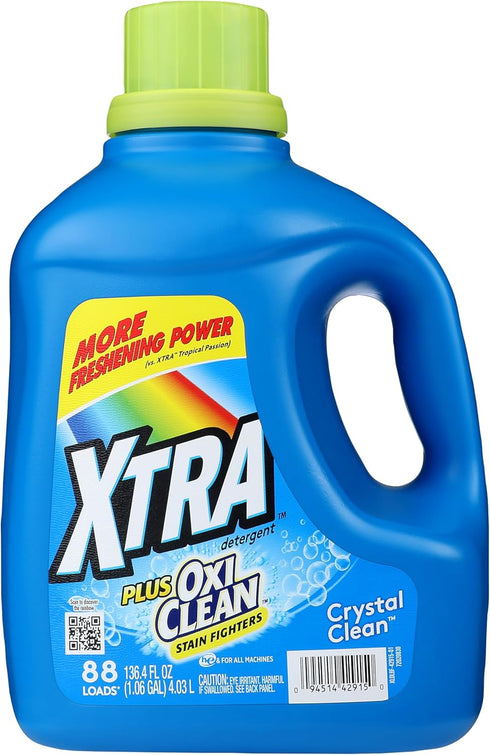 Xtra , Detergent, Stain Fighter, 136.4 Ounce