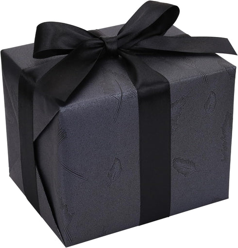 1 inch Black Satin Ribbon, 50 Yards Solid Fabric Roll for Wedding Invitations, Gift Wrapping, Party Decorations