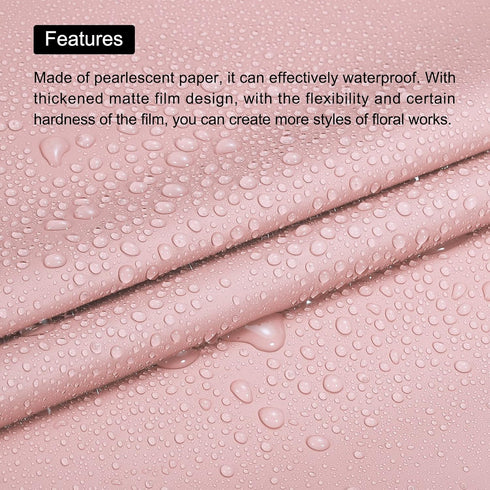 MECCANIXITY 10 Pcs Flower Wrapping Paper 22.8x22.8 Inch Waterproof for Florist Bouquet and DIY Crafts