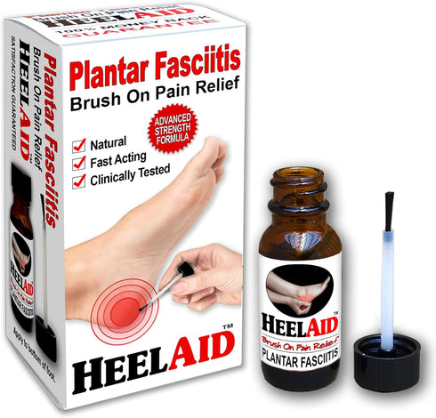 New: HeelAid Plantar Fasciitis Brush-On Heel Rapid Pain Relief, Doctor Developed, Clinically Tested Natural Ingredients