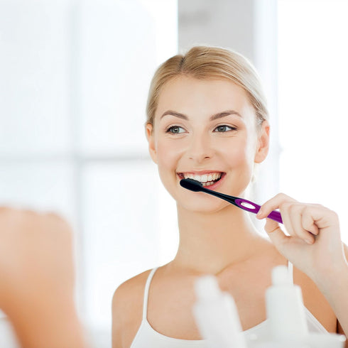 Xlent (8 Count) Activated Charcoal Bristle Toothbrush - Xtreme (Extreme) Soft, Ultrafine, Tapered bristles, Compact