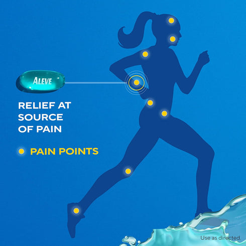 Aleve Liquid Gels, Naproxen Sodium for Pain Relief - 50 Count