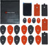 Reusable Electrode Pads for TENS EMS Unit, 20 Premium Replacement Pads with 1 Plastic Holder, Red and Gray