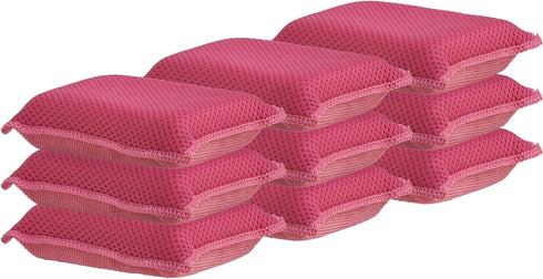Microfiber Sponges for Dishes, Non-Scratch Dish Scrubber, Pack of 9 Heavy Duty Household Cleaning Supplies