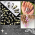 RODAKY 50PCS 3D Cross Gun Nail Charms, Gold Dollar Sign Nail Art Jewelry, Multi Style Nail Gems for Manicure