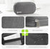 AUVON Canvas Bag Travel Pill Organizer - Large AM/PM Weekly Pill Box with Portable Gray Zipper Bag