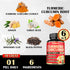 6in1 Turmeric Curcumin Supplement, 3 Month Supply with 95% Curcuminoids, Ginger Root, Garlic Bulb, Rosemary & Black