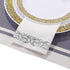 200 Disposable Hand Towels, Soft Absorbent Linen Feel Dinner Napkin, White and Silver
