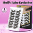 Losha Lashes 7 Pairs Fluffy Faux Mink Eyelashes, Soft Handmade False Eye Lashes for Dramatic Makeup