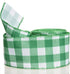 ATRBB Green and White Buffalo Plaid Ribbon Wired Edge Gingham Ribbon for St Patrick's Day Decoration and Bows Craft,10 Yards by 2.5 Inches by ATRBB