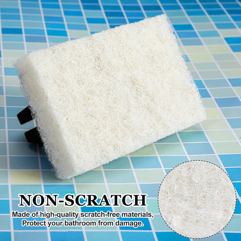 Maxdot 18 Set, 15 3 Swimming Pcs Handled Bath Scrubber Bathroom Scouring Pad Bathtub Scrubber with Handle Non Scratch