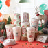 Jingmore 48 Pack 16 oz Christmas Disposable Coffee Cups with Lids and Sleeves Christmas Paper Hot Cups Xmas Party