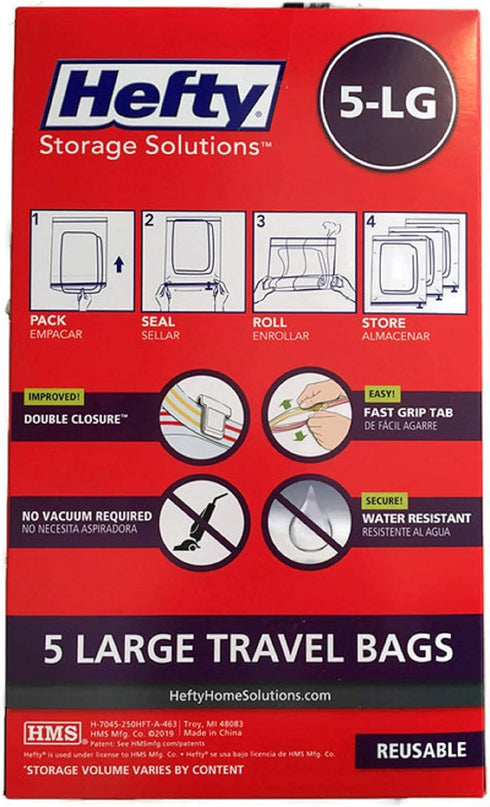 Hefty Large Travel Bags, 5