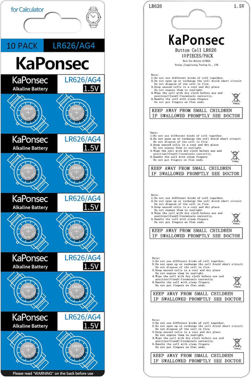 10 Pack SR626SW AG4 Equivalent 377S 377 LR626 1.5V Button Cell Watch Battery Replacement