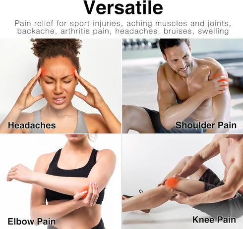 LotFancy Ice Pack for Injuries - Pack of 2, Reusable Hot Cold Pack for Therapy, Pain Relief for Back, Shoulder, Neck,