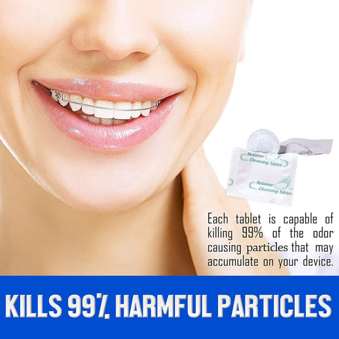 Retainer and Denture Cleaner Tablets, 90 Tablets, 3 Month Supply for Night Guards, Dental Appliance