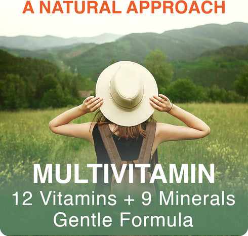 Lower-Acid Multivitamin for Sensitive Bladders, 12 Vitamins & 10 Minerals, Buffered Vitamin C & Burdock Root, 60