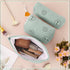 3 Pcs Makeup Bag Corduroy Set - Cute Preppy Cosmetic Bags for Women, Smile Small Pouch (Green, Smile Face)