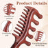 Xyembu 2Pcs 2 1 Wooden Scalp Massager Comb Wood Comb in Wide Fine Tooth with Handle for Hair Growth Natural Sandalwood