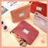 Sanwuta 4 Pack Velvet Makeup Bag, Large Capacity Corduroy Cosmetic Pouch Zipper Canvas Travel Toiletry Bag for Girls