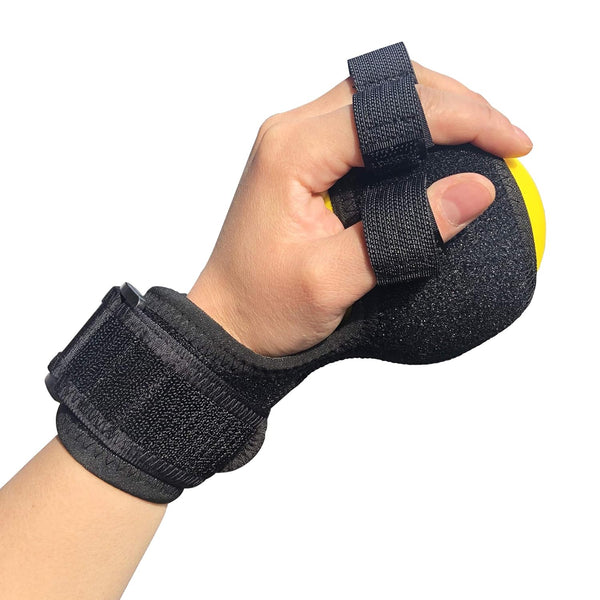 Anti-Spasticity Ball Splint & Finger Posture Corrector for Stroke Hand, Functional Hand Wrist Support Orthosis