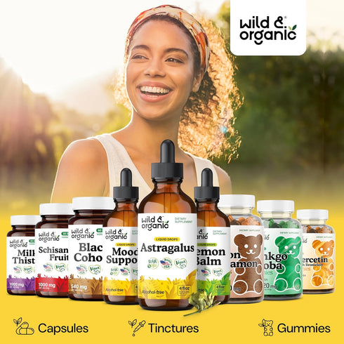 Immune 4 oz Wild & Organic Astragalus Root Extract Drops - Support - Liquid Astragalus Supplement - Add to Tea & Mix