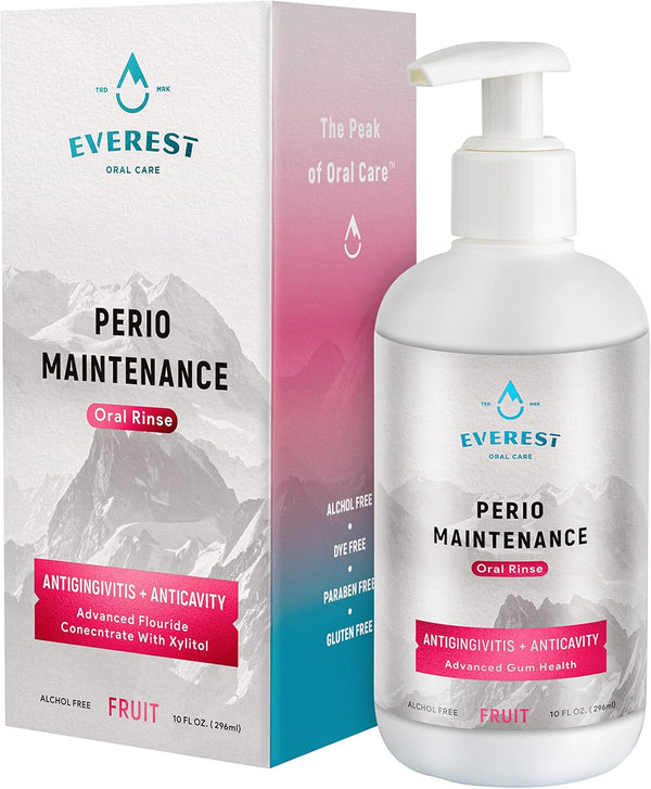 Everest Oral Care Perio Maintenance Mouthwash – Alcohol Free, Concentrated for Bad Breath, Plaque, 10 Fl oz