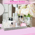 TISHAA Bling Decorative Tray Holder | Makeup Cosmetic Jewelry Ring Key Display Dish | Crystal Rhinestone Glitter
