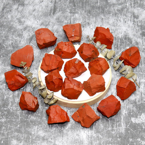Raw Red Jasper Stone Crystals Bulk, Real Gemstones and Crystals, Healing Stones, Cuarzos Originales De Energia (1LB)