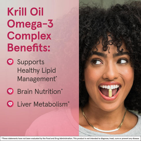 Omega-3 60 30 Jarrow Formulas Krill Oil - Phospholipid Complex with Astaxanthin - Softgels - Servings - Supports Lipid