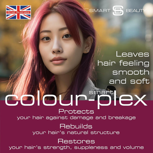 Smart Beauty Plum Hair Dye - Permanent Cream Form with Plex Anti-breakage Technology for Light to Mid-dark Brown Hair