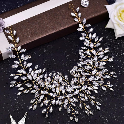 Rhinestone Bridal Headpiece, Crystal Wedding Hair Accessories for Brides and Bridesmaids
