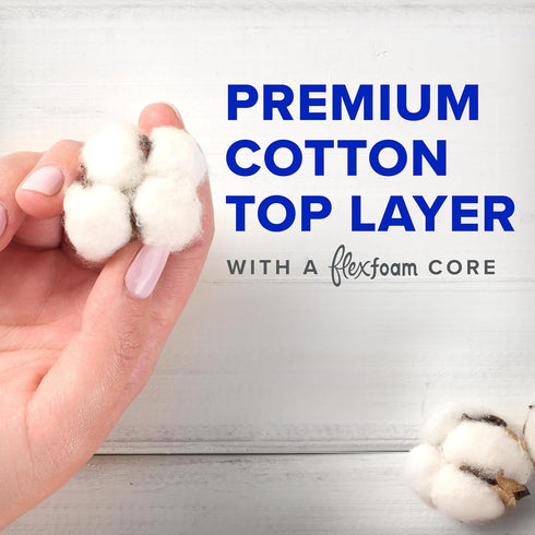 Always Pure Cotton Feminine Pads for Women, FlexFoam Pads with Wings, Size 2, Heavy Absorbency, Unscented, 72 Count