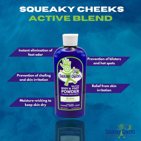 Foot & Body Powder (5oz) - All Natural and Talc-free, Effective Relief from Chafing, Sweaty Feet, and Odor