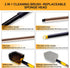 Yocada 2 in 1 Tub Tile Scrubber Brush with 58.2" Adjustable Pole, Stiff Bristles for Bathroom Cleaning