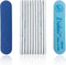 Professional Mini Blue Finger Nail Files, 120/240 Washable Emery Boards, 12 Fingernail Files Per Pack