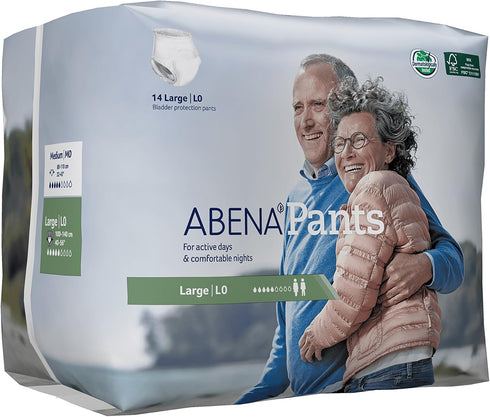 Abena Pants Light Premium Protective Underwear, Level 0, Large, 14 Count, Medium to Large Sizes