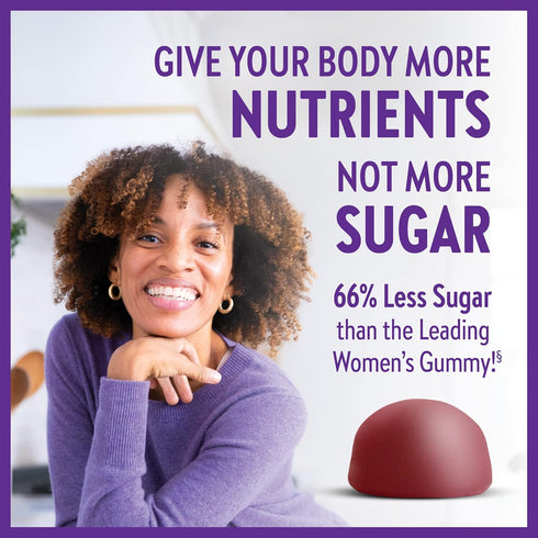 New Chapter Women’s Multivitamin Gummies, 66% Less Sugar, with Vitamin C, D3 & Zinc, Berry-Citrus, 75ct