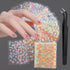 WOKOTO 50Pcs Self-Adhesive 3D Flower Nail Stickers, Floral Nail Decals for Women, Girls, Kids Nail Art with Tweezers