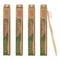 Brush with Bamboo Toothbrush with Plant-Based Bristles, 4 Pack