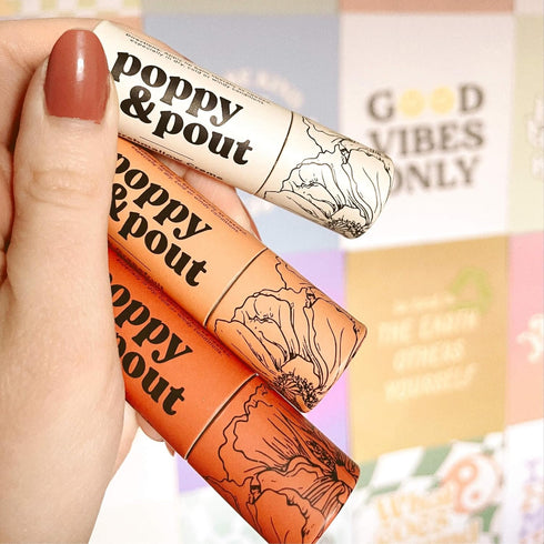 Poppy & Pout Marshmallow Creme Jumbo Lip Balm | All Natural Moisturizer with Beeswax, Vitamin E, Organic Coconut Oil |