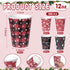 Hauwellter 100 Set 12oz, Christmas Disposable Coffee Cups with Lids Bulk Red and Black Xmas Holiday Hot Chocolate Party