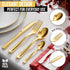 120 Pack Heavy Duty Gold Plastic Tea Spoons - Disposable Silverware for Catering, Parties, Weddings